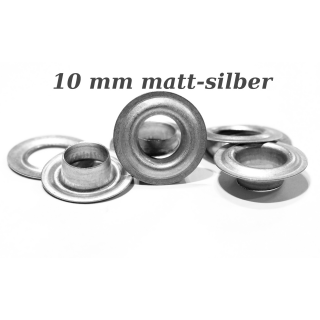 Ösen Matt Eisen galvanisiert f. Ösenpresse 10mm 100 Stück