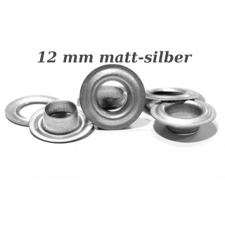 Ösen Matt Eisen galvanisiert f. Ösenpresse 12mm 100 Stück