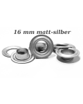 Ösen Matt Eisen galvanisiert f. Ösenpresse 16mm 100 Stück