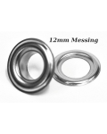 Ösen Messing vernickelt f. Ösenpresse BB-12mm X 23mm silber 100 Stück