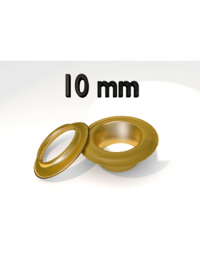 Ösen Messing 10mm messingfarbend  m. Rand 500...